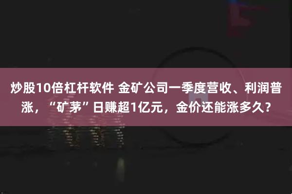 炒股10倍杠杆软件 金矿公司一季度营收、利润普涨，“矿茅”日赚超1亿元，金价还能涨多久？